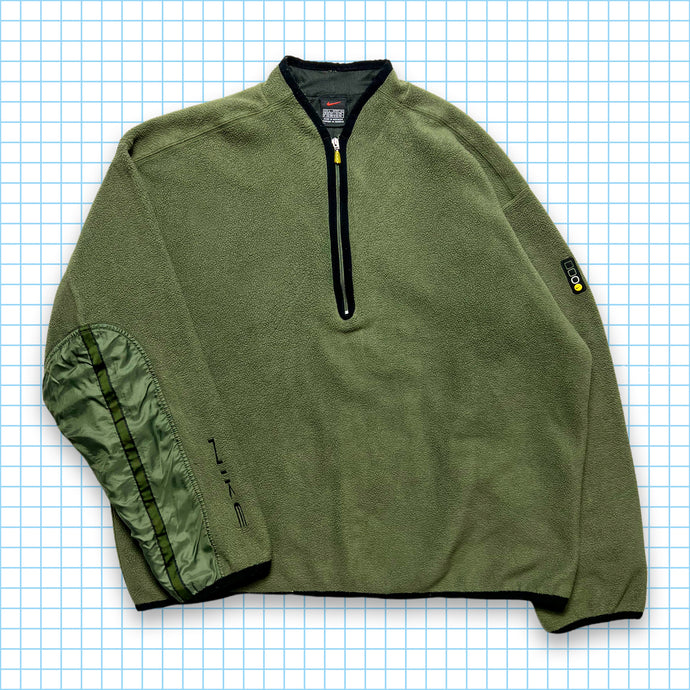 vintage Nike Forest Green Quarter Zip Fleece - Grand / Extra Grand