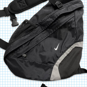Vintage Nike Monochrome Technical Tri-Harness Cross Body Bag