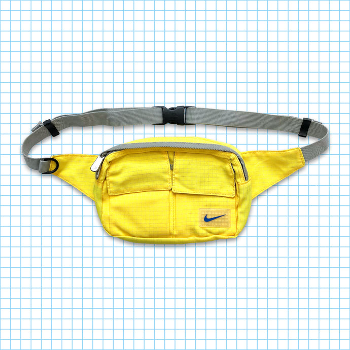 Vintage Nike Bright Yellow Grid Side Bag