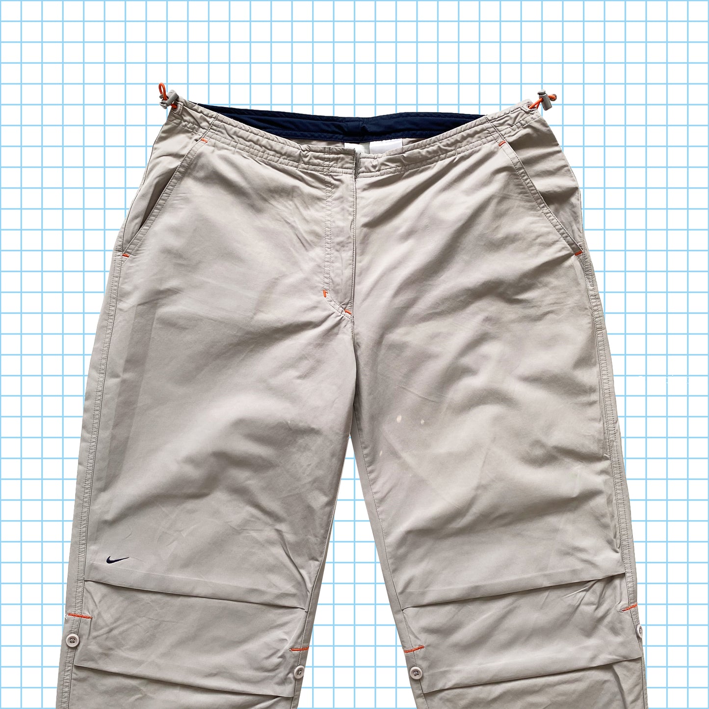 vintage Nike Mini Swoosh Double Knee Pantalon tactique - Petit / Moyen