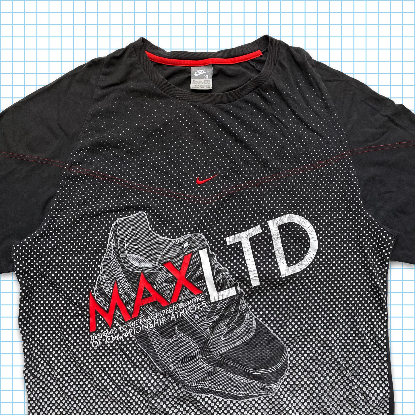 Vintage Nike LTD Centre Swoosh All Over Graphic Tee - Extra Large