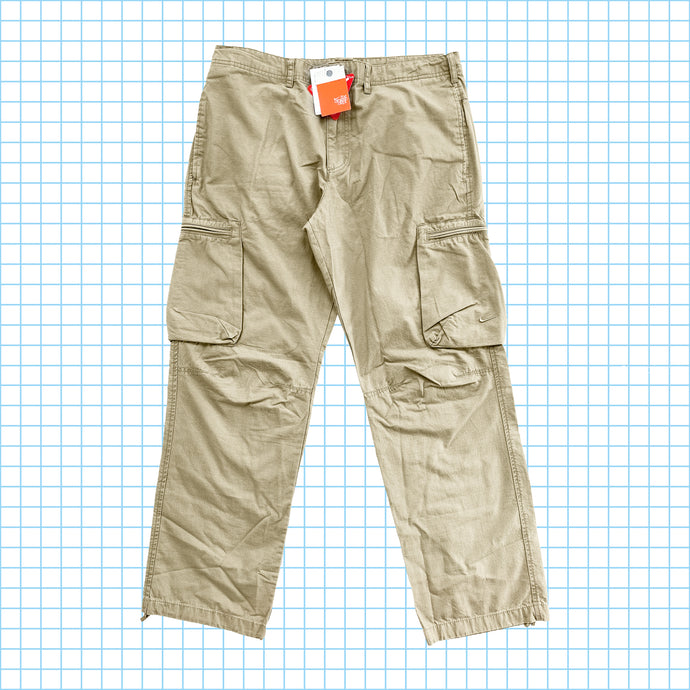 vintage Nike Rip Stop Light Beige Cargos - 34 »