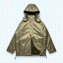 Carica l&#39;immagine nel visualizzatore di Gallery, Vintage Nike Centre Swoosh Khaki Shimmer Parka Jacket - Large / Extra Large