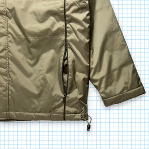 Vintage Nike Centre Swoosh Khaki Shimmer Parka Jacket - Large / Extra Large