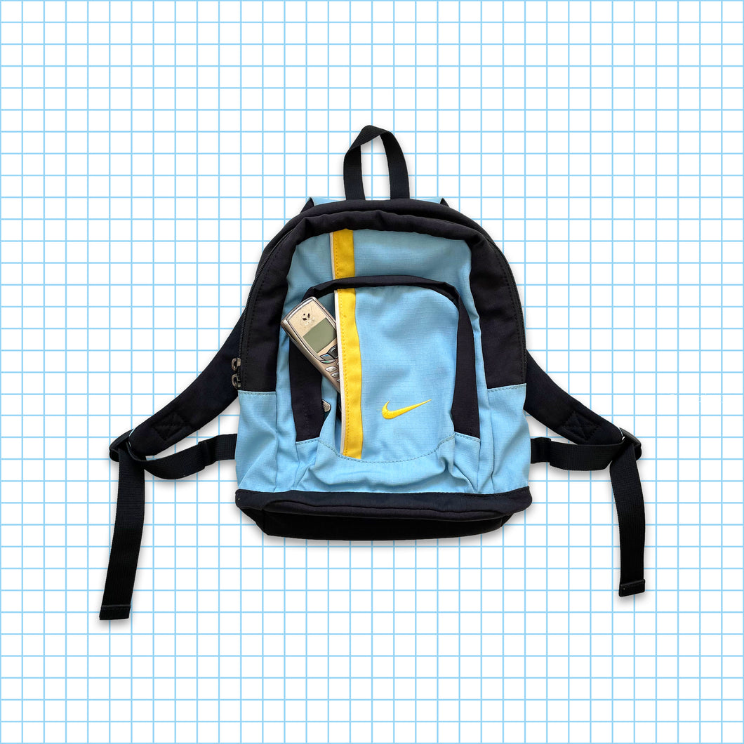 Vintage Nike Mini Baby Blue/Bright Yellow Back Pack