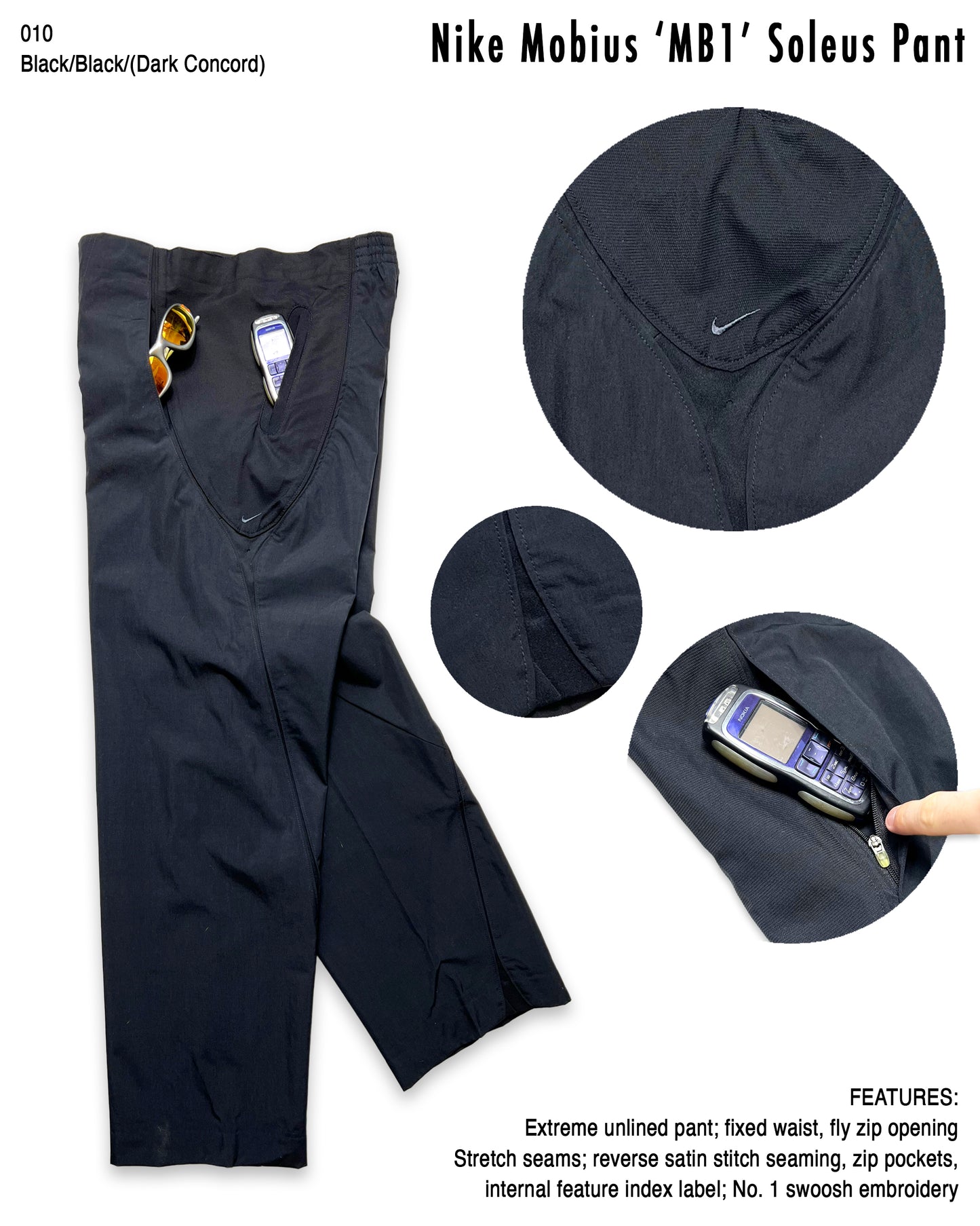 Nike Mobius 'MB1' Pantalon Soleus articulé noir tonal - Petit