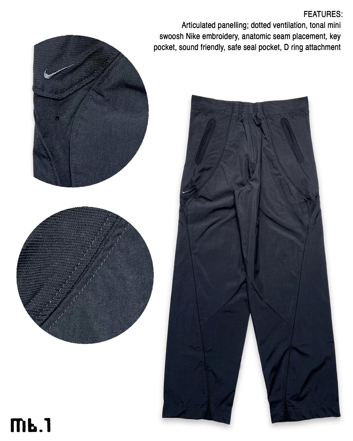 Nike Mobius 'MB1' Pantalon Soleus articulé noir tonal - Petit