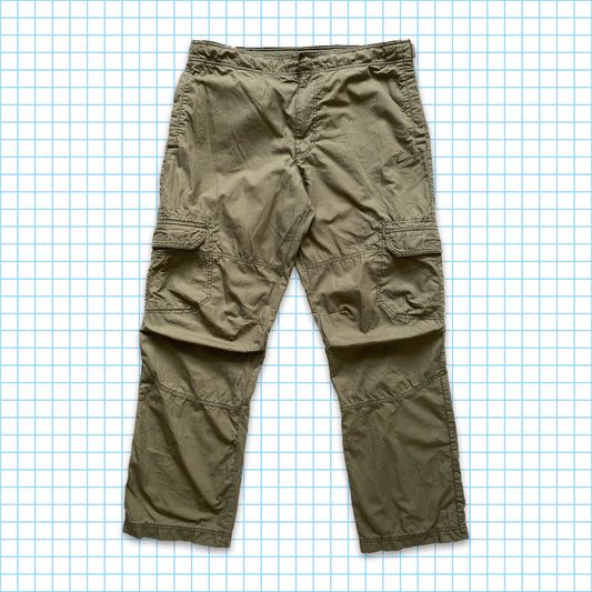 vintage Nike Olive Green Tonal Rip Stop Cargo Pantalon - 32" / 34" Taille