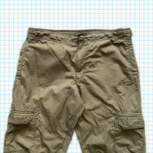 vintage Nike Olive Green Tonal Rip Stop Cargo Pantalon - 32" / 34" Taille