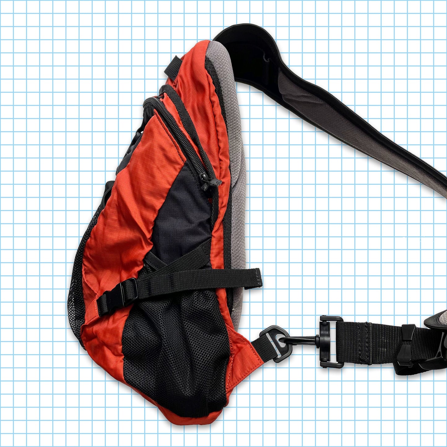 Vintage Nike Orange Black Sling Bag