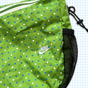 Vintage Nike Bright Green Polka Dot Cross Body Bag