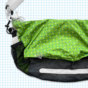 Vintage Nike Bright Green Polka Dot Cross Body Bag