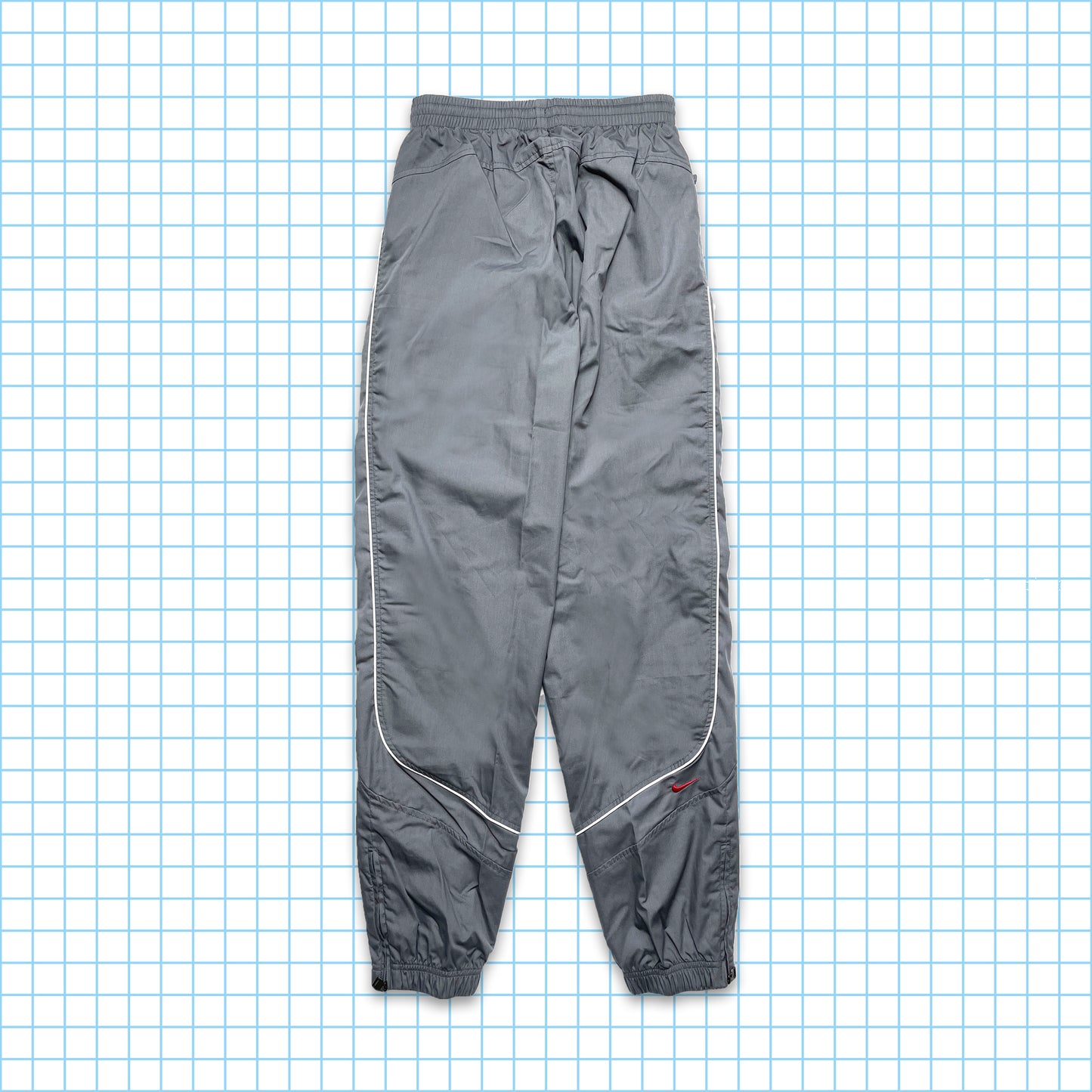 Vintage Nike Grey Piped Technical Track Pant - 28" / 30" Waist