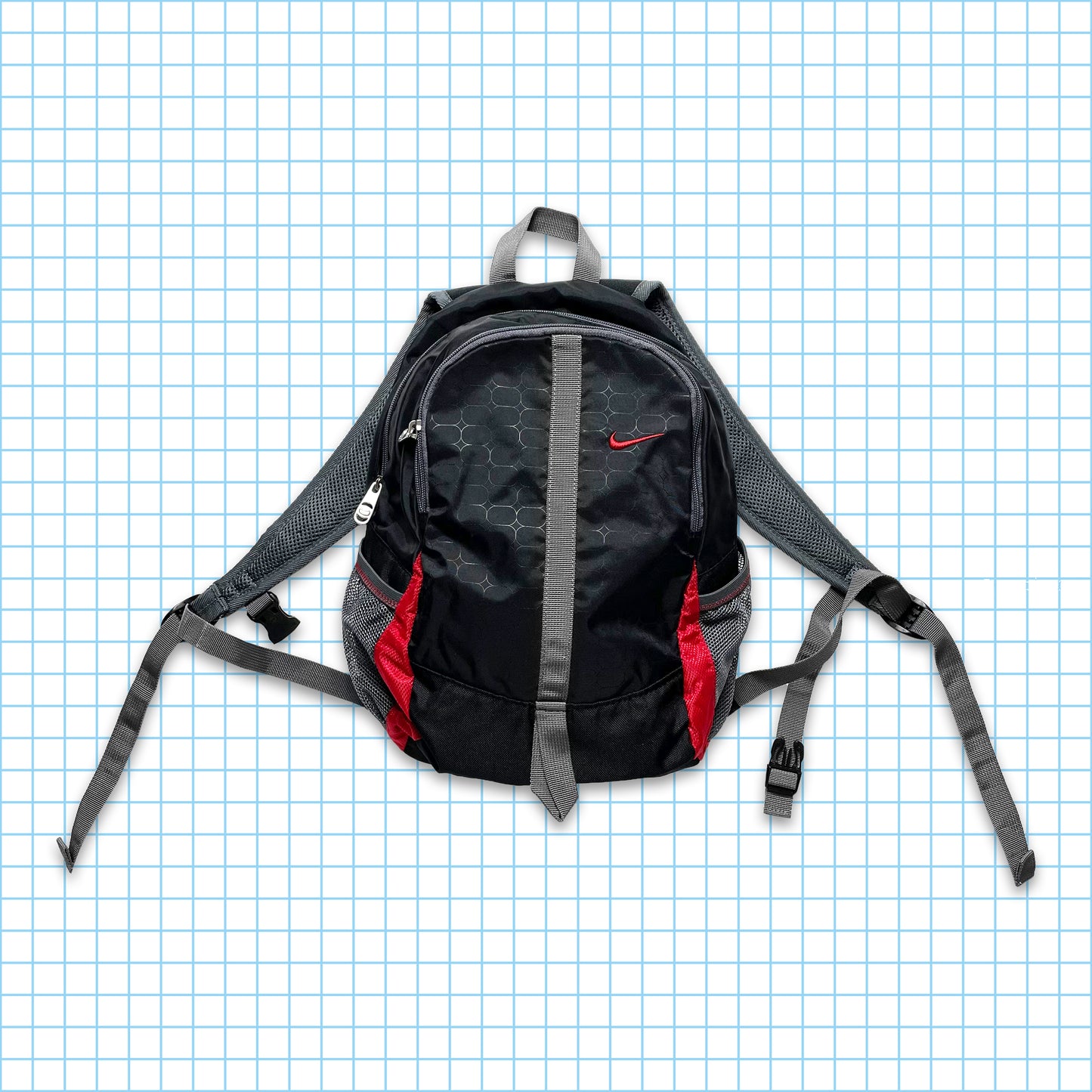 Vintage Nike Red/Grey/Black Technical Small Back Pack