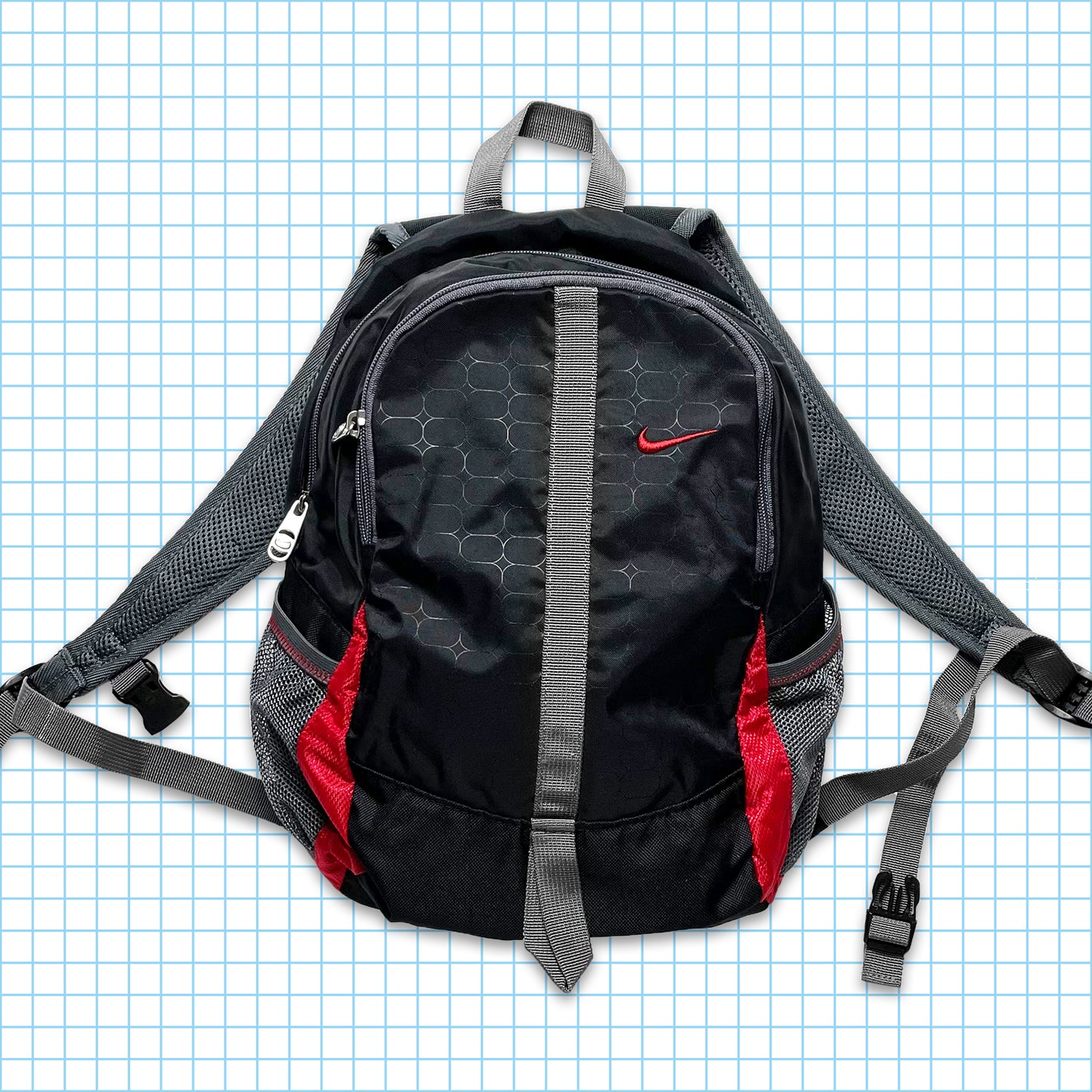Vintage Nike Red/Grey/Black Technical Small Back Pack
