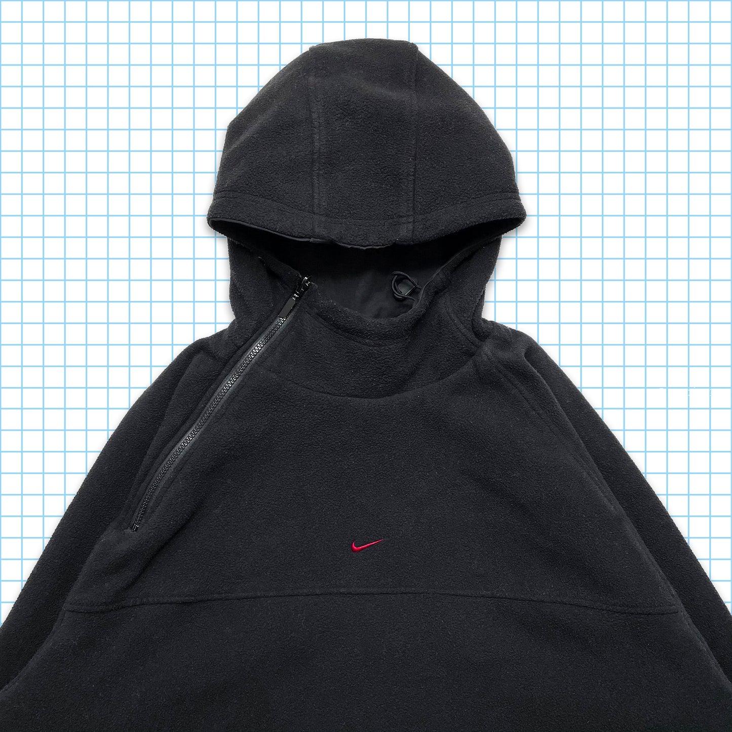 Vintage Nike Reversible Centre Swoosh Asymmetric Zip Pullover - Extra Large / Extra Extra Large