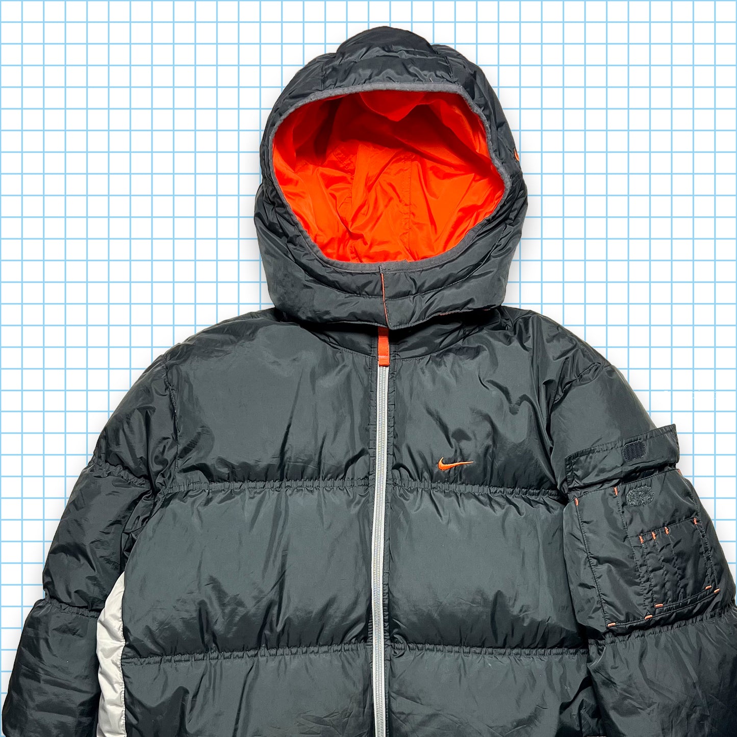 Vintage Nike Reversible Swoosh Puffer Jacket - Small / Medium