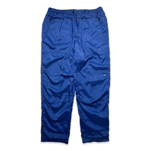 Early 2000's Nike Royal Blue Ripstop Fleece Lined Pant - Medium