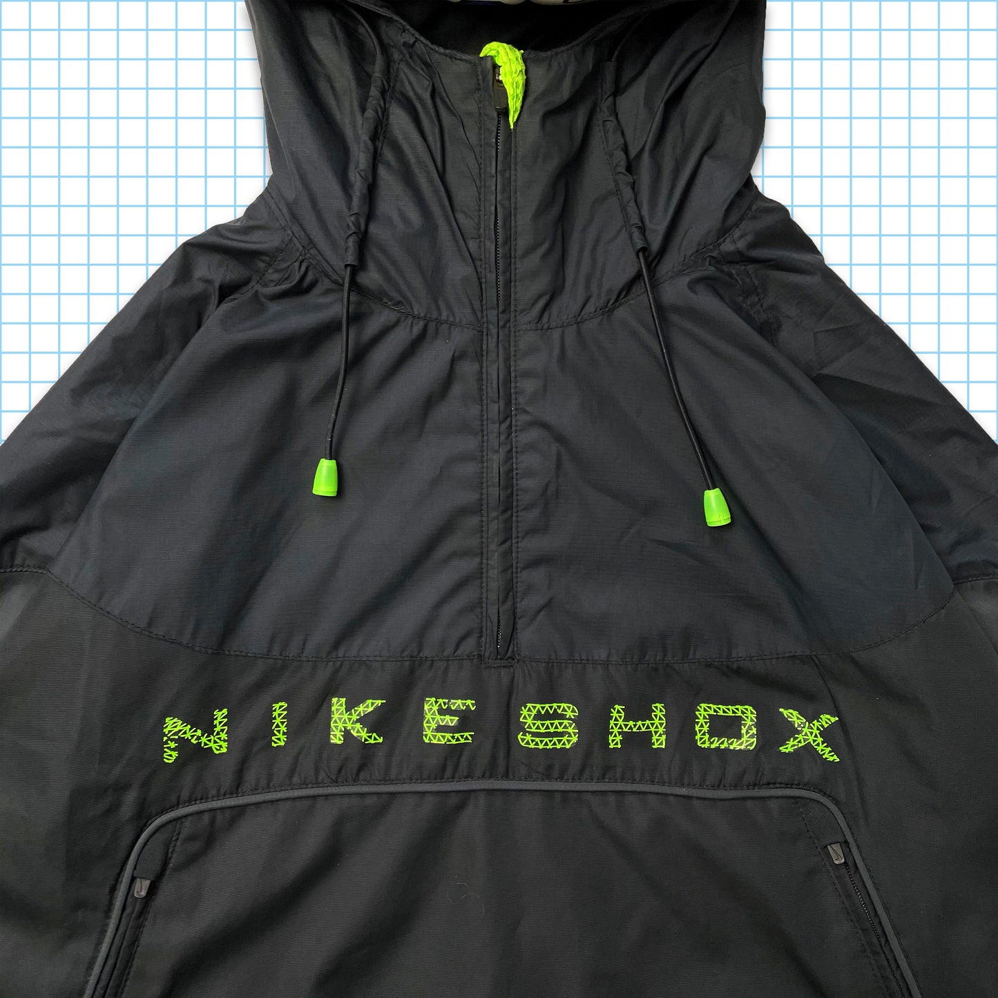 ヴィンテージ ナイキ ショックス 1/4 ジップ プルオーバー - M / L