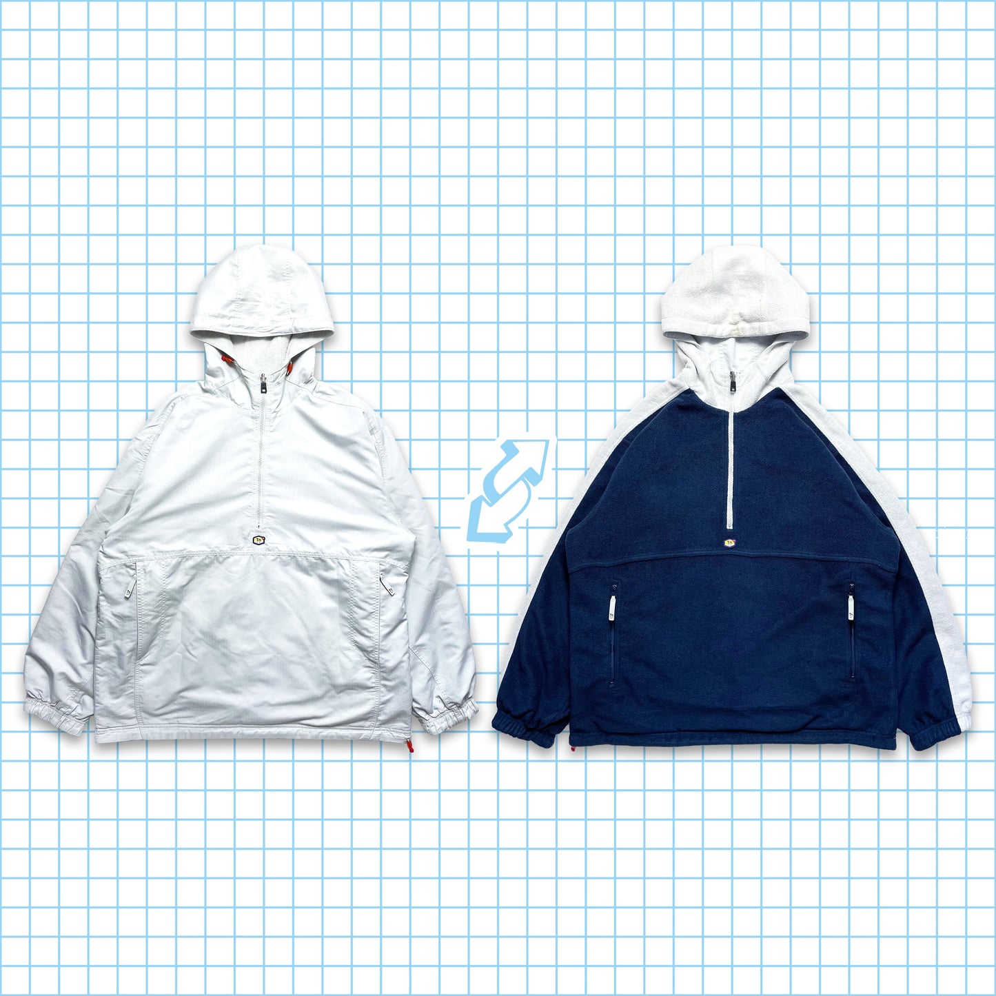 Vintage Nike TN Reversible Pull Over Quarter Zip - Extra Large / Extra Extra Large