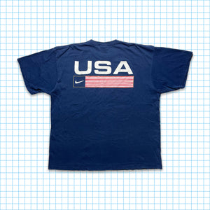 T-shirt vintage Nike USA Navy - Extra Large