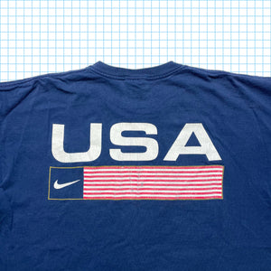 T-shirt vintage Nike USA Navy - Extra Large