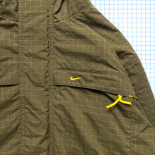 Load image into Gallery viewer, Nike Fleece Lined Rip Stop Khaki Mini Swoosh Jacket - Small