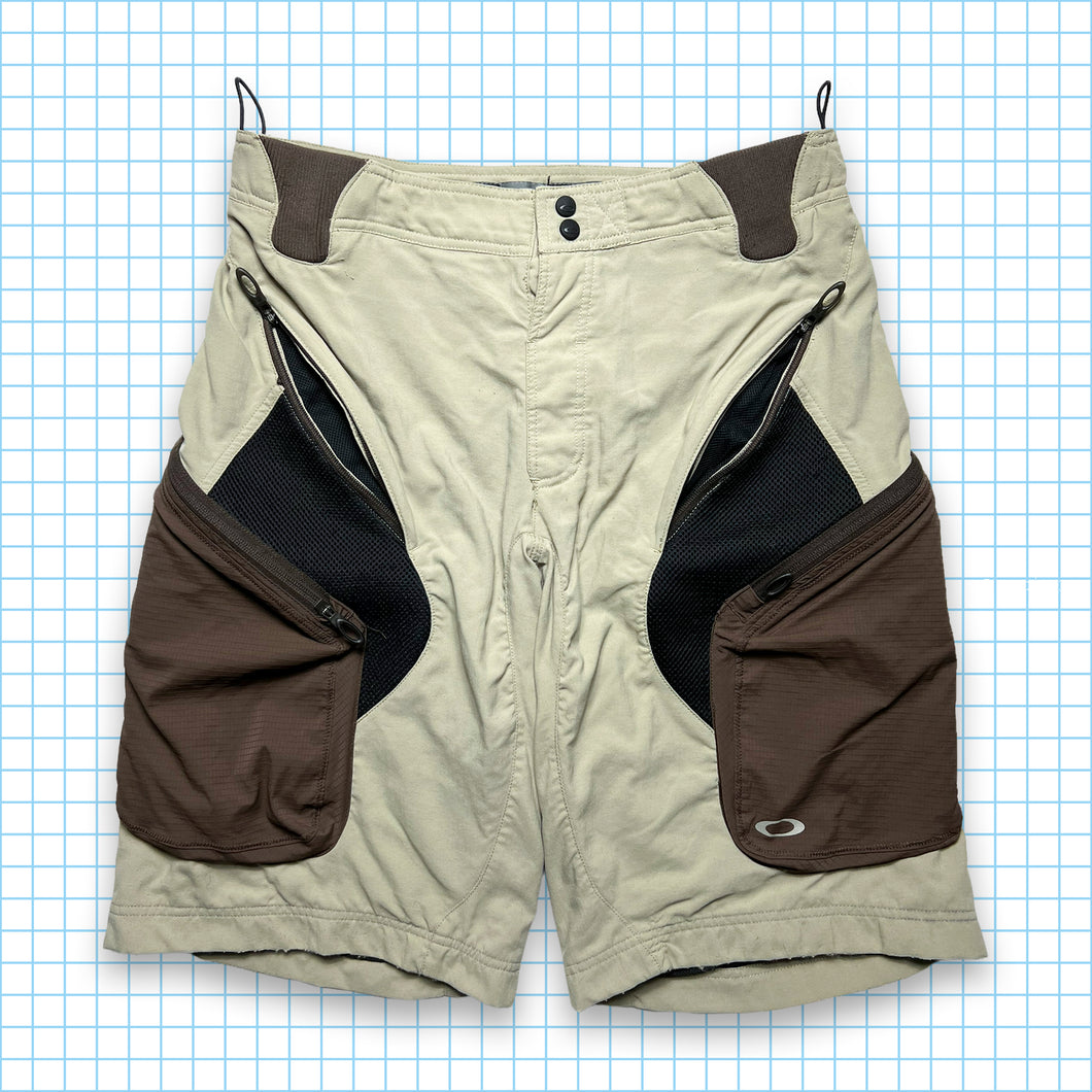 Oakley Beige/Brown Multi Pocket Technical Shorts - 34-36