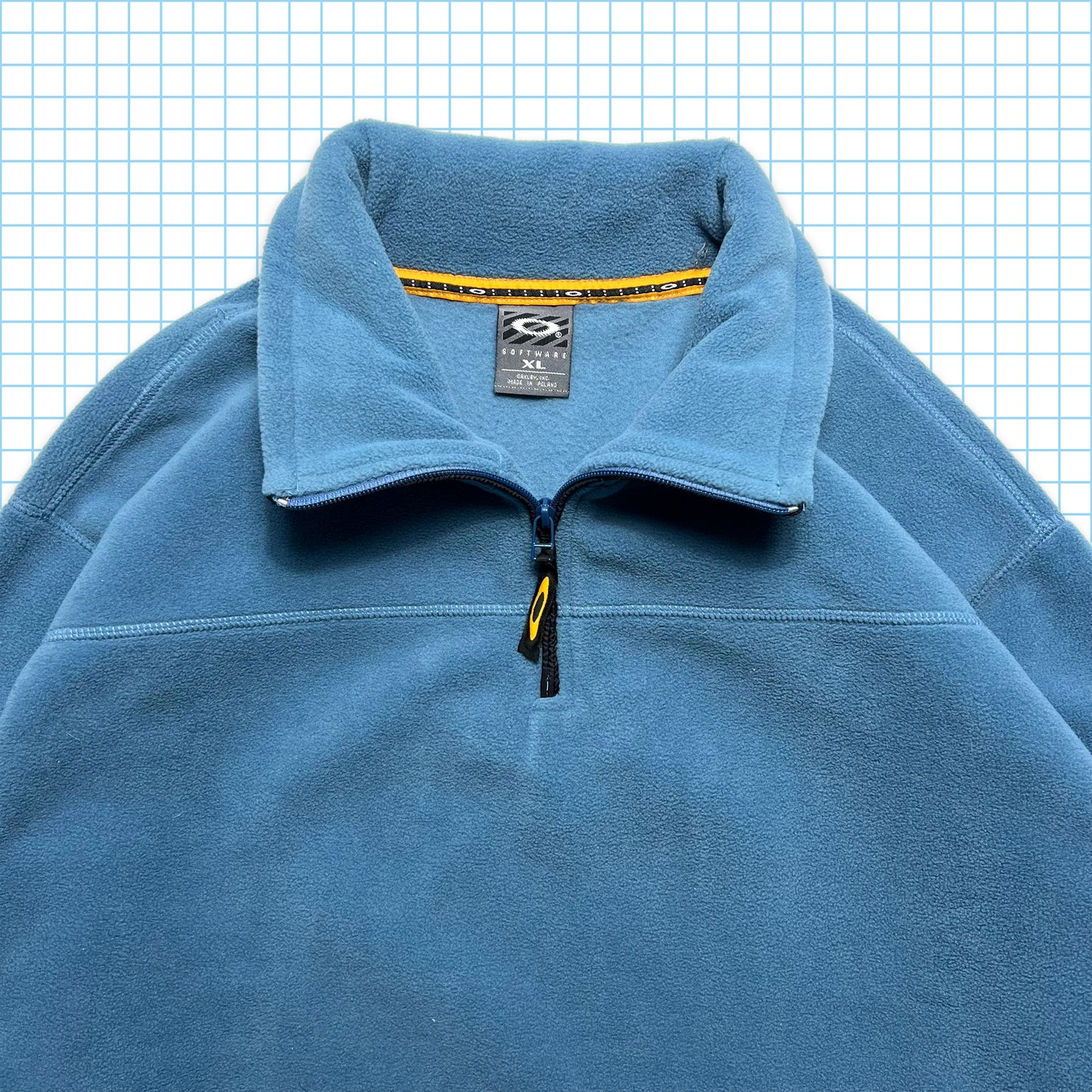 Oakley Powder Blue Quarter Zip Fleece - Extra Large / Extra Extra Large