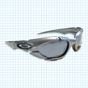 Oakley 03' Plate Dark Silver / Black Iridium Sunglasses