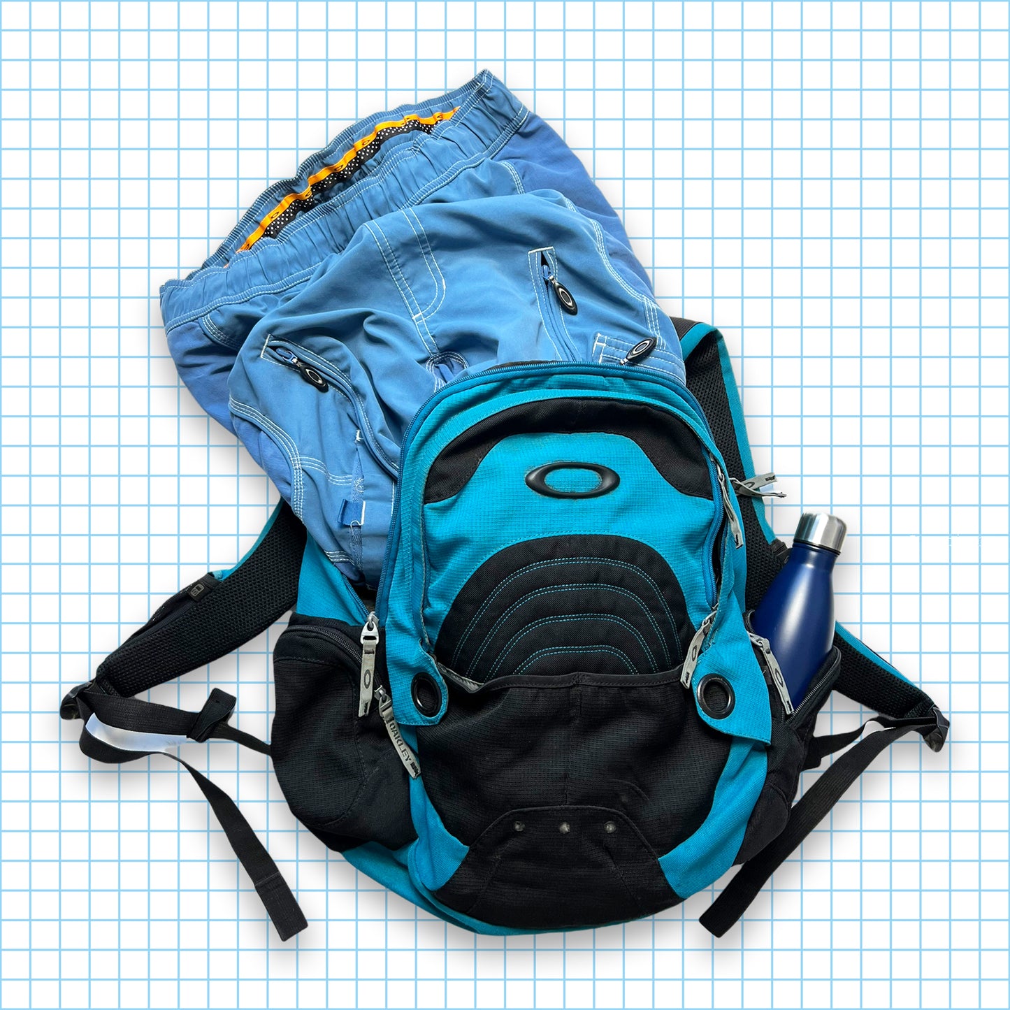 Oakley Blue Multi Pocket Backpack