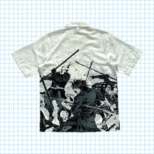 Carica l&#39;immagine nel visualizzatore di Gallery, Vintage 90&#39;s Pelle Pelle &#39;Battle&#39; Shirt