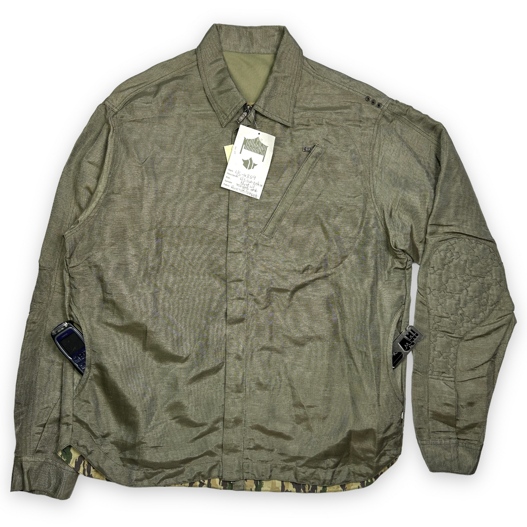 1990年代 マハリシ 逆ラヘン刺繍 サブポケット長袖シャツ - L / 特大