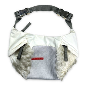 Early 2000's Prada Sport Hang Bag with Fur Detailing