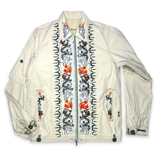 Chemise zippée Maharishi brodée 'Sno Tour' de la fin des années 1990 - Moyenne / Grande