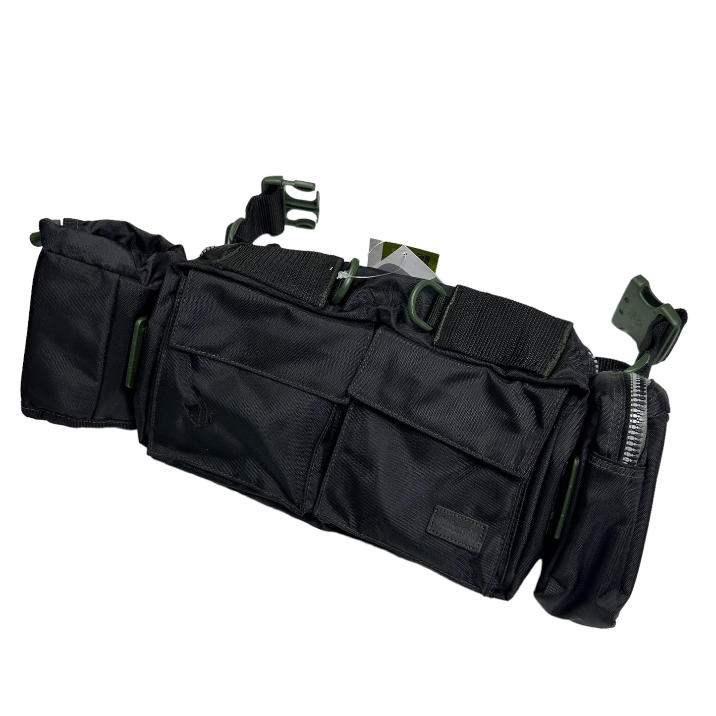 Sac à bandoulière/ceinture Maharishi Jet Black Utility de la fin des années 90