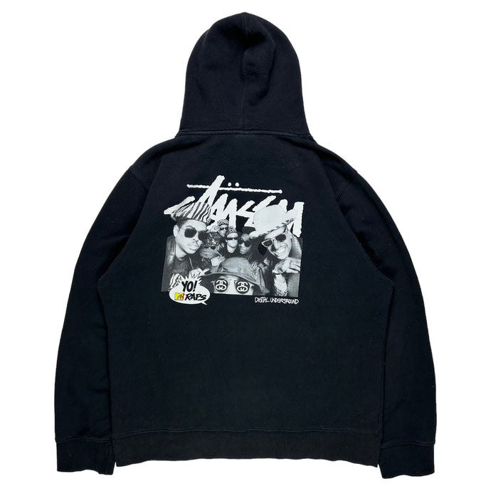 1990's Stüssy Mo Raps Hoodie - Extra Large