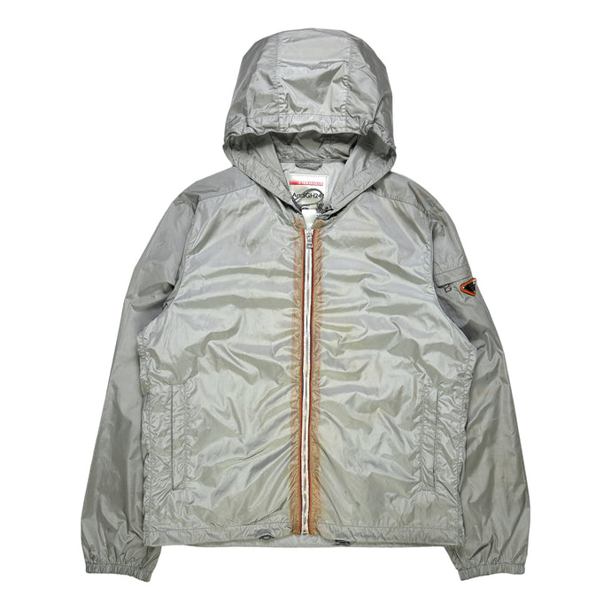 Prada Milano Orange/Grey Hooded Jacket - Medium / Large