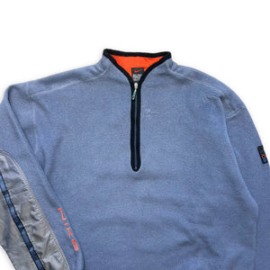 2000’s Nike Grey/Blue Quarter Zip Fleece - Extra Large / Extra Extra Large