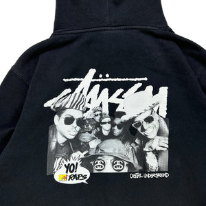 1990's Stüssy Mo Raps Hoodie - Extra Large