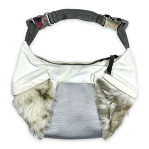 Early 2000's Prada Sport Hang Bag with Fur Detailing