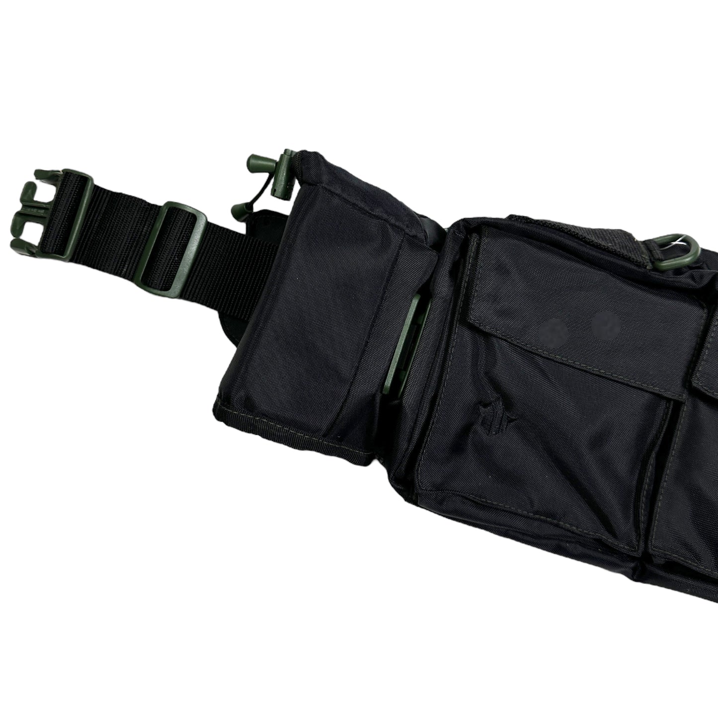 Sac à bandoulière/ceinture Maharishi Jet Black Utility de la fin des années 90