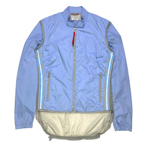 SS00' Prada Sport Baby Blue Semi-Transparent Back Transformable Jacket - Womens 4-6