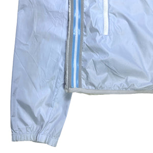 SS00' Prada Sport Veste transformable à capuche bleu bébé avec dos semi-transparent - Femmes 6-8