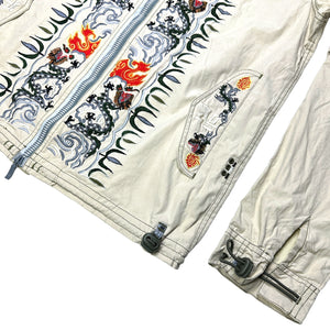 Late 1990's Maharishi Embroidered 'Sno Tour' Zipped Shirt - Medium / Large