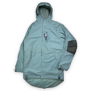 Early 2000's Maharishi Waxed Cotton 3M Reflective Elbow Pad Sno Parka Jacket - Extra Large