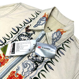Late 1990's Maharishi Embroidered 'Sno Tour' Zipped Shirt - Medium / Large