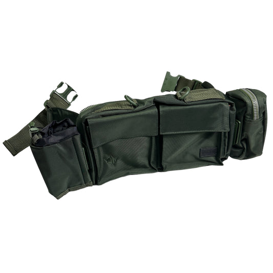 Sac à bandoulière/ceinture Maharishi Military Green Utility de la fin des années 90