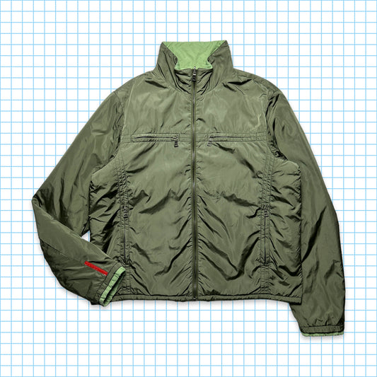 Veste réversible Prada Sport 2in1 en nylon pistache/olive - Moyen / Grand