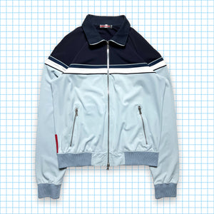 Prada Sport Split Panel Baby Blue/Navy Track Jacket - Medium